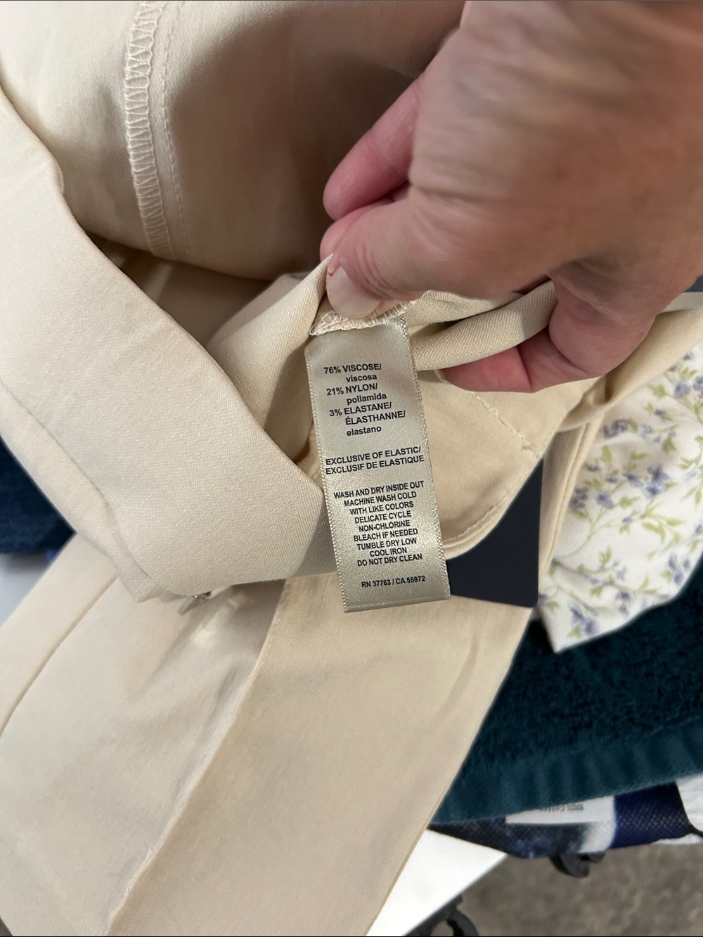 Rafaella Light Beige Straight Leg Dress Pants - Picture 6 of 7